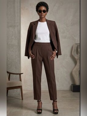 All Saints Aleida Lightweight Tri
Trousers. Pull on pants brown size 10 Academia